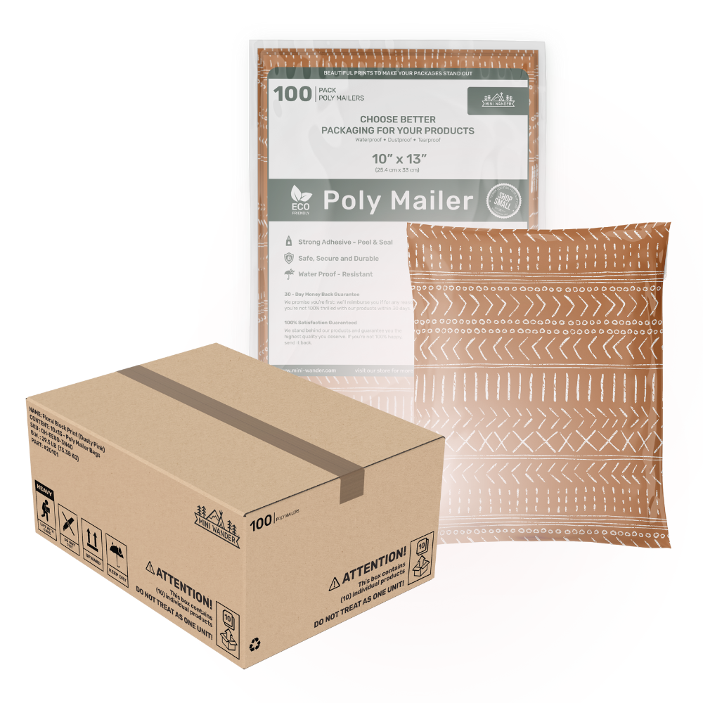 Bulk Mailers (10x13): Geo Boho (Brown) 1,000PK