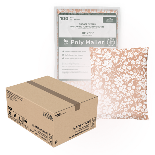 Bulk Mailers (10x13): Floral Print (Pink) 1,000PK