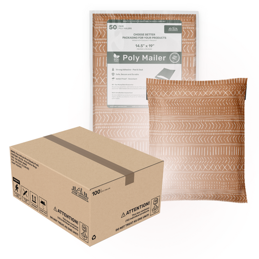 Bulk Mailers (14.5x19): Geo Boho (Brown) 500PK