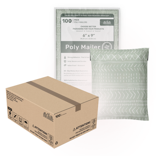 Bulk Mailers (6x9): Geo Boho (Green) 1,000PK