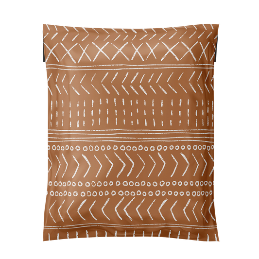 6x9 - Bulk Mailers: Geo Boho Pattern (Brown)