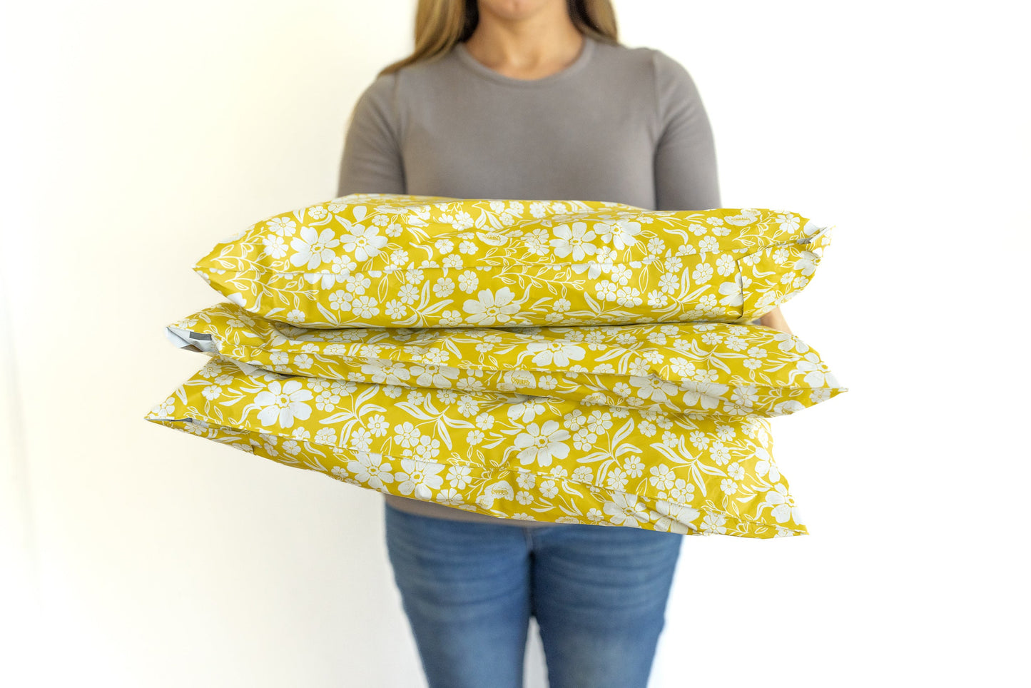 Extra large 14.5x19 inch polymailer bags in a fun bright pattern.
